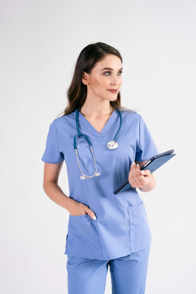 Nursing students receiving clinical training